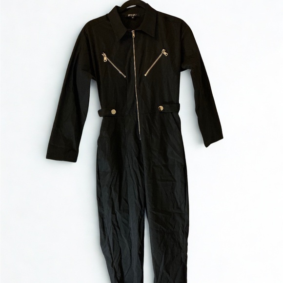 Nasty Gal Black Utility Jumpsuit - Picture 2 of 4